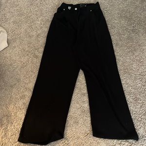 Black ASOS wide legged linen pants